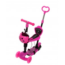 Самокат-толокар RS Scooter 5 в 1 розовый